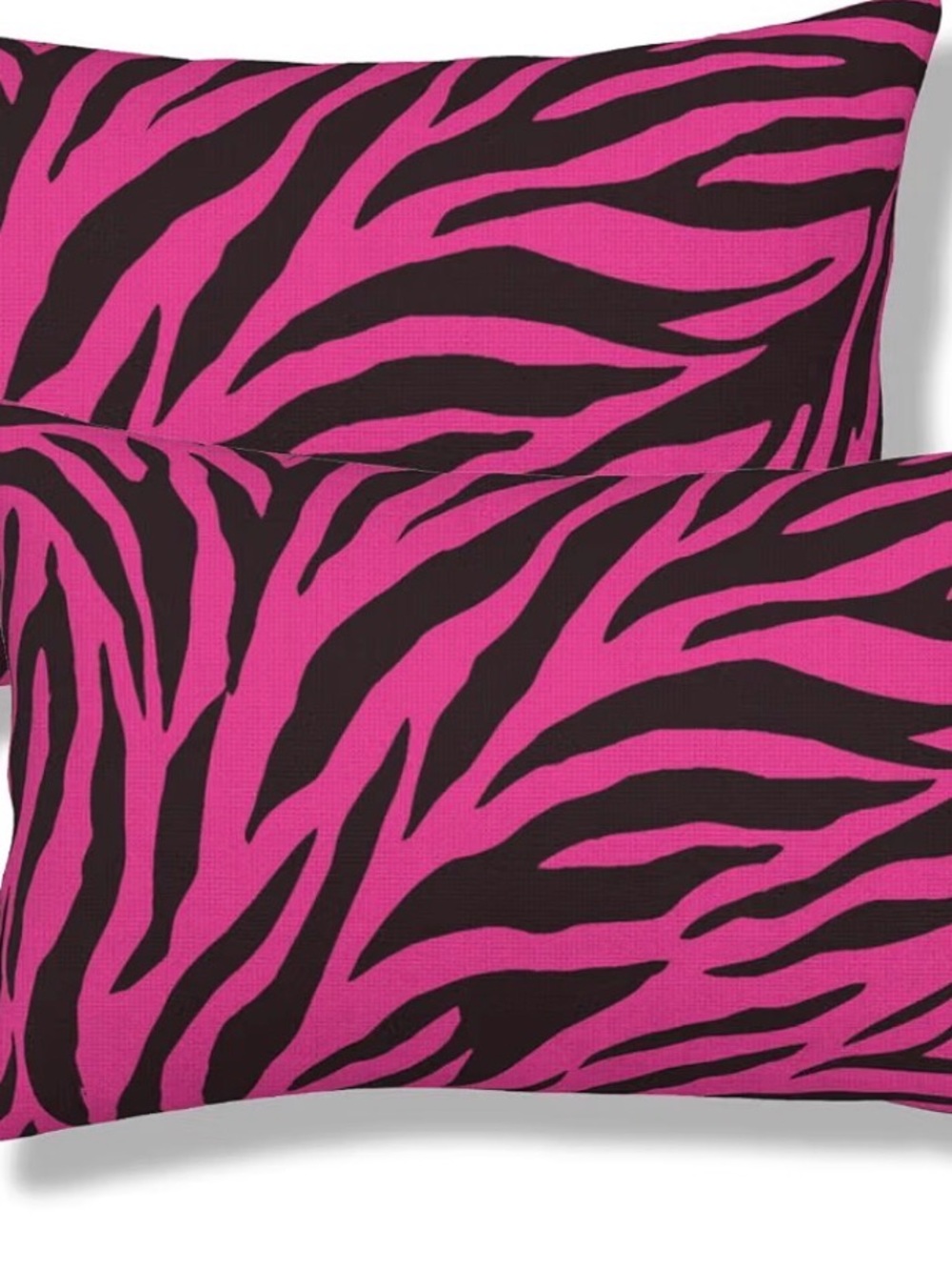 Fuchsia Zebra Print Decorative Pillow - Brand
